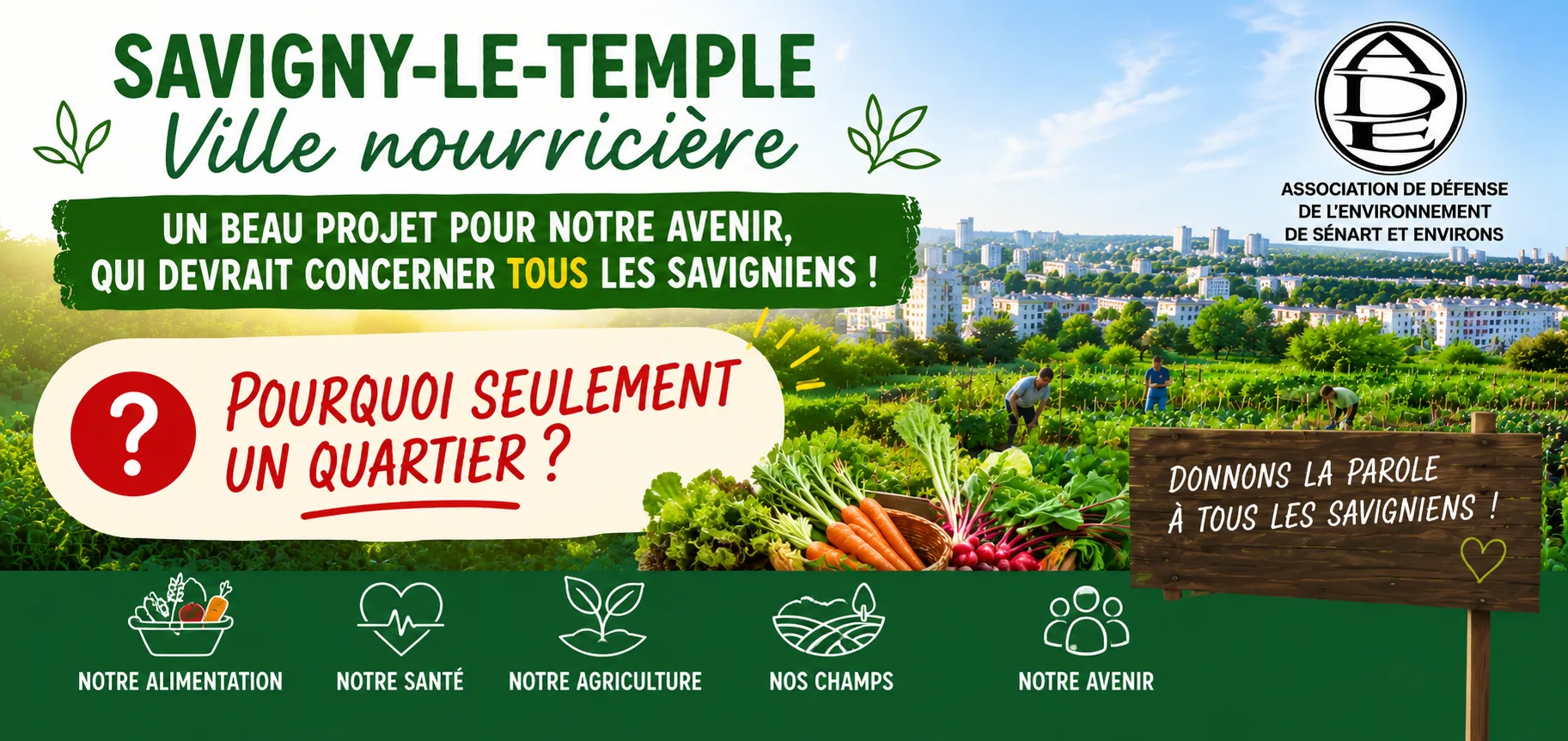 Savigny-le-Temple : « Ville nourricière », un projet qui mérite d’être ouvert à tous les habitants
